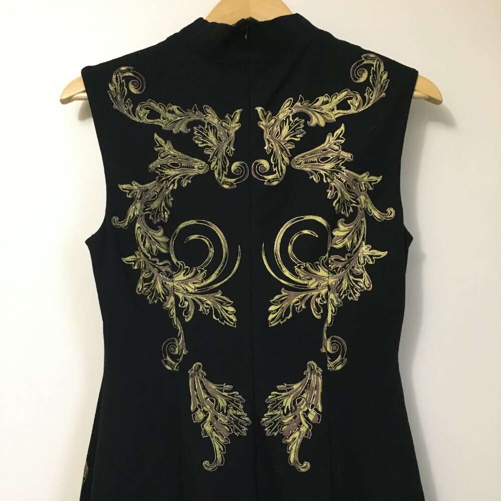 Vintage 90s/Y2K CachΓ© Baroque Midi Bodycon Dress USA Made - Picture 7 of 16